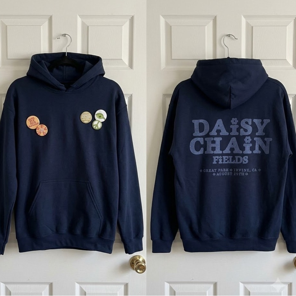 Olivia Rodrigo "Daisy Chain Fields Pins" Pullover Hoodie